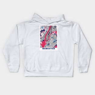 Manhattan - United States MilkTea City Map Kids Hoodie